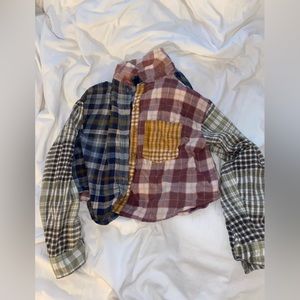 American Eagle Cropped Flannel